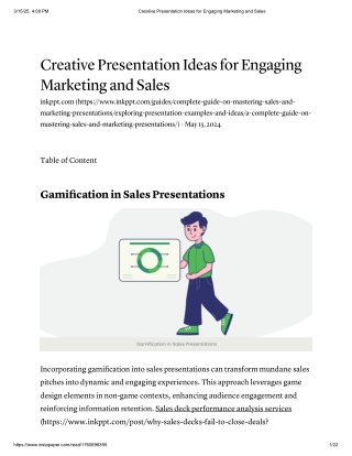 Creative Presentation Ideas for Engaging Marketing and Sales