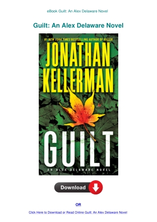 eBook Guilt An Alex Delaware Novel