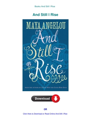 Books And Still I Rise