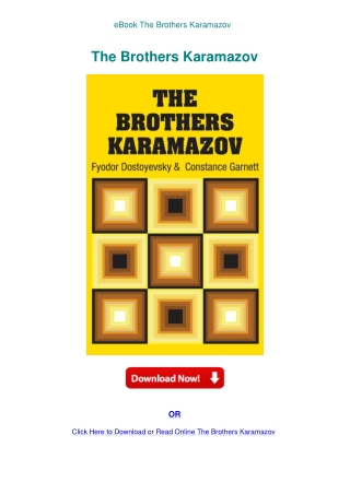 eBook The Brothers Karamazov