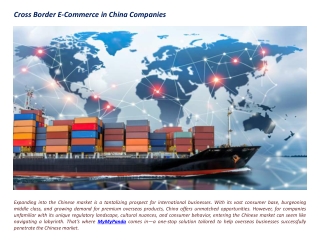 Cross Border E-Commerce in China Companies