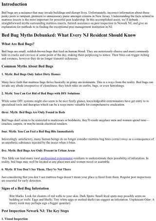 Bed Bug Myths Debunked: What Every NJ Resident Should Know
