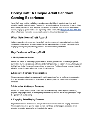 HornyCraft_ A Unique Adult Sandbox Gaming Experience