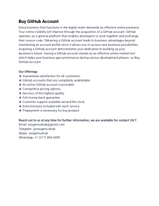 Buy GitHub Account | Verified Account Instant Delivery