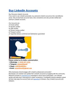 How Do Buy LinkedIn Accounts