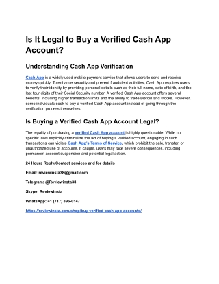 Buy Verified Cash App Accounts