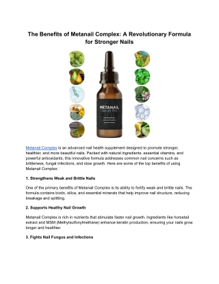The Benefits of Metanail Complex_ A Revolutionary Formula for Stronger Nails