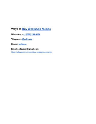 Ways to Buy WhatsApp Numbe