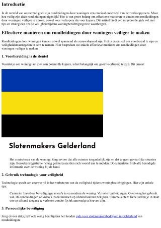 Effectieve manieren om rondleidingen door woningen veiliger te maken.