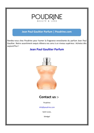 Jean Paul Gaultier Parfum  Poudrine.com