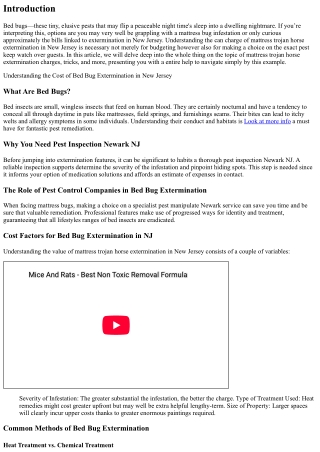 Understanding the Cost of Bed Bug Extermination in New Jersey