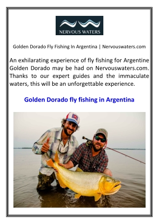 Golden Dorado Fly Fishing In Argentina  Nervouswaters.com