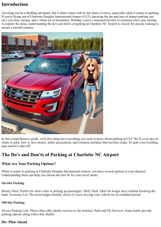 The Do's and Don'ts of Parking at Charlotte NC Airport