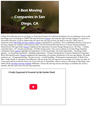 # Stress-Free Moving services san diego ca: Relocation Experts for California Re