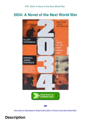 PDF 2034 A Novel of the Next World War