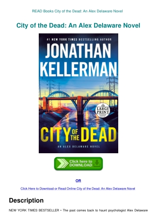 READ Books City of the Dead An Alex Delaware Novel