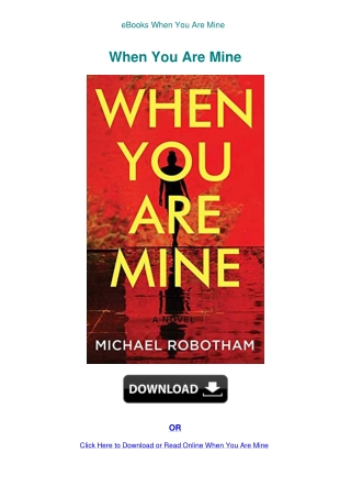 eBooks When You Are Mine