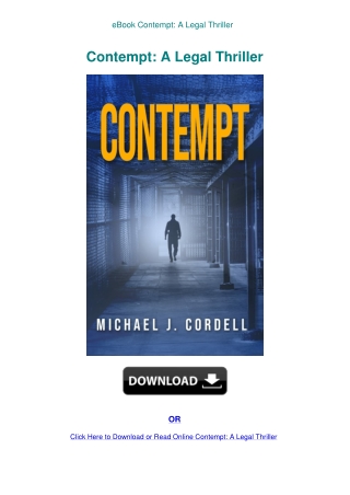 eBook Contempt A Legal Thriller