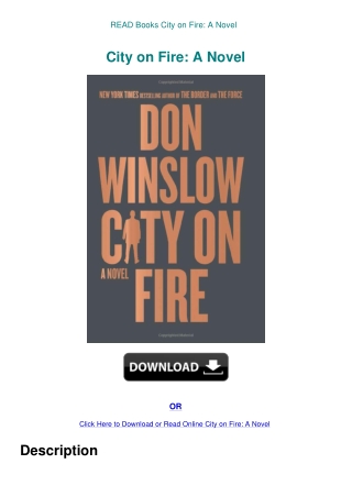 READ Books City on Fire A Novel