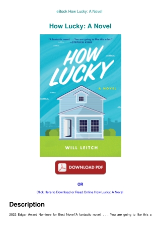 eBook How Lucky A Novel