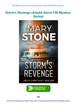 PDF Books Storm's Revenge (Amelia Storm FBI Mystery Series)