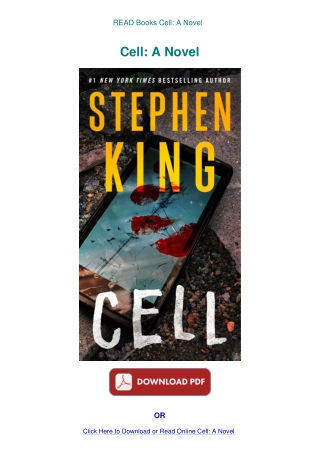 READ Books Cell A Novel