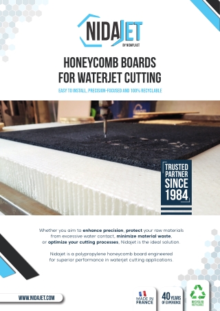 Waterjet Cutting – The Future of Precision with Nidajet Honeycomb Boards