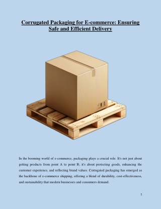 Corrugated Packaging for E-commerce