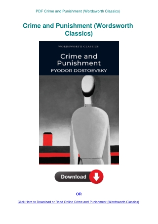 PDF Crime and Punishment (Wordsworth Classics)
