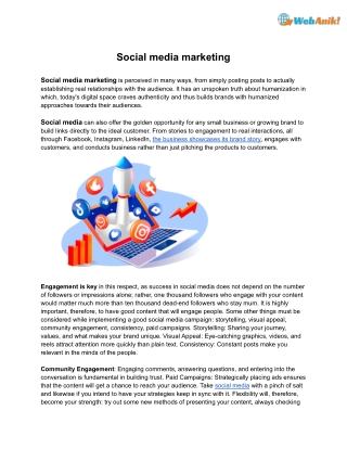 Social media marketing