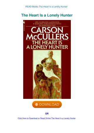 READ Books The Heart Is a Lonely Hunter