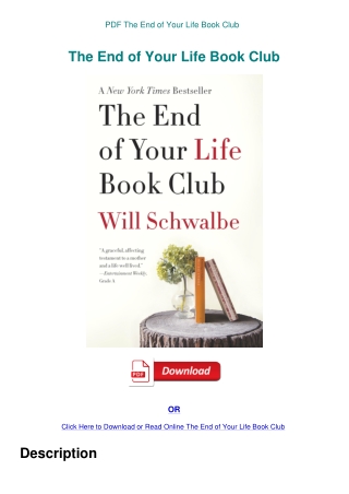 PDF The End of Your Life Book Club
