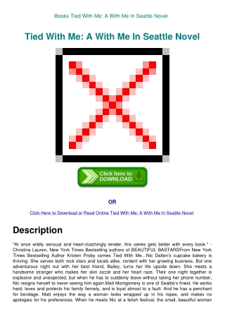 Books Tied With Me A With Me In Seattle Novel