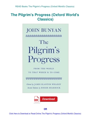 READ Books The Pilgrim's Progress (Oxford World's Classics)