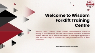 Forklift Training Toronto - Master Safe Operation at Wisdom Forklift Training Ce