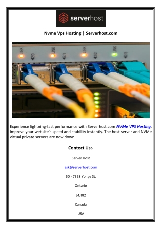 Nvme Vps Hosting  Serverhost.com