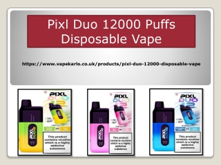 Pixl Duo 12000 Puffs Disposable Vape
