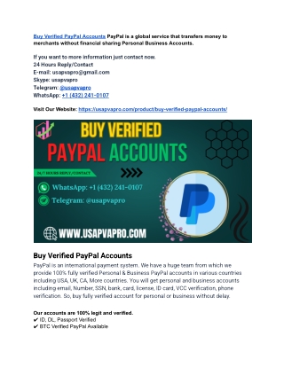 Buy Verified PayPal Accounts: From Trusted Places