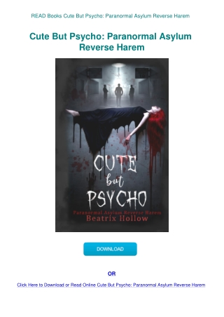 READ Books Cute But Psycho Paranormal Asylum Reverse Harem