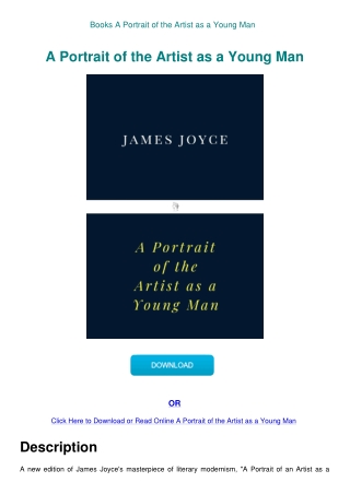 Books A Portrait of the Artist as a Young Man