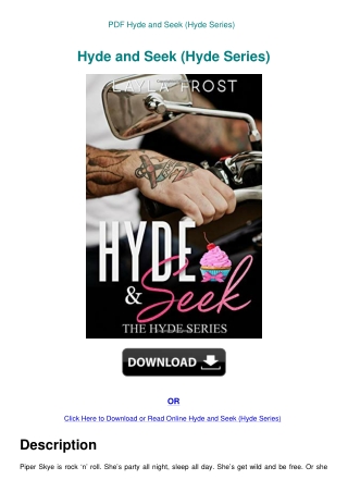 PDF Hyde and Seek (Hyde Series)