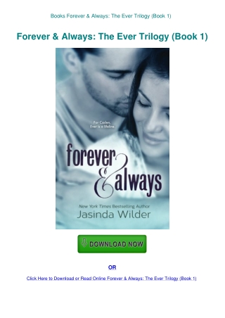 Books Forever & Always The Ever Trilogy (Book 1)