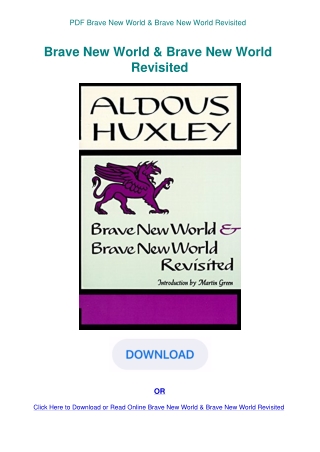 PDF Brave New World & Brave New World Revisited