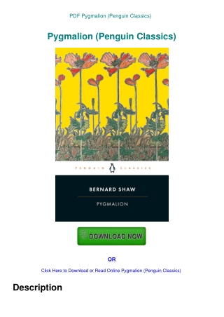 PDF Pygmalion (Penguin Classics)