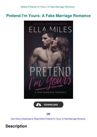 Books Pretend I'm Yours A Fake Marriage Romance