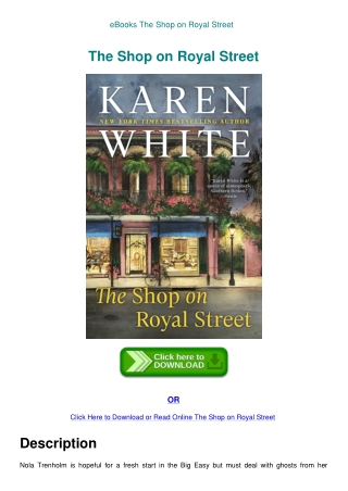 eBooks The Shop on Royal Street