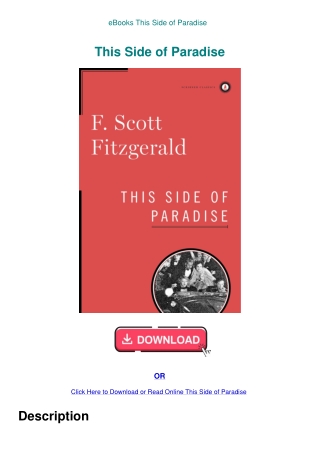 eBooks This Side of Paradise