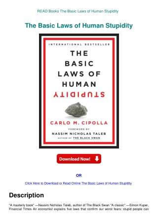 READ Books The Basic Laws of Human Stupidity
