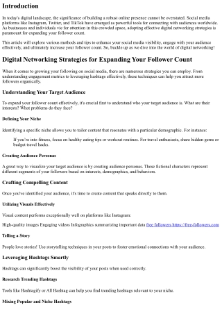 Digital Networking Strategies for Expanding Your Follower Count