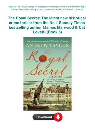 eBooks The Royal Secret The latest new historical crime thriller from the No 1 Sunday Times bestsell